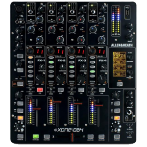 Allen & Heath Xone professional digital DJ mixer with four channels and built-in effects, available for rent at FX Rentals.