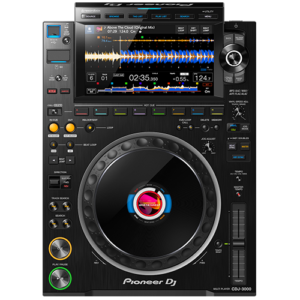Pioneer CDJ-3000 professional DJ media player with advanced features, available for rent at FX Rentals.